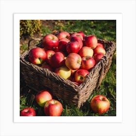 Basket Of Apples 3 Art Print