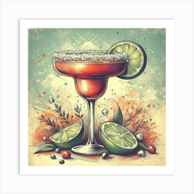 Margarita Cocktail Art Print