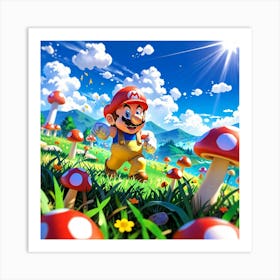 Mario Bros 1 Art Print