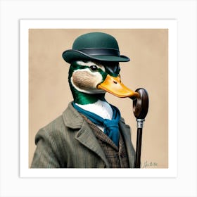 Duck In A Suit 15 Art Print