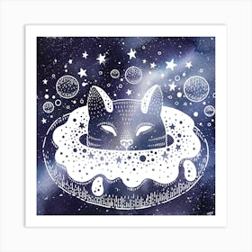 Galaxy Kitty Art Print (9) Art Print