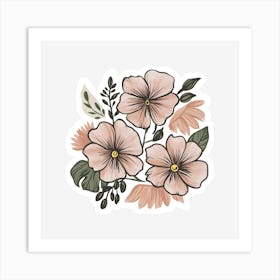 Pink Flowers 7 Art Print