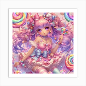 Lollipop Girl 2 Art Print