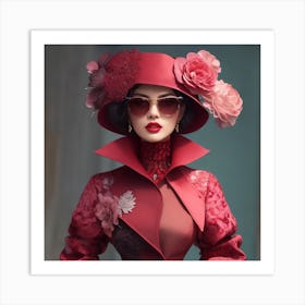 LADY IN RED 3 Art Print