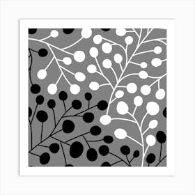 Abstract Nature Black White Art Print