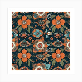 Floral Pattern 3 Art Print