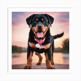 Rottweiler Dog Art Print