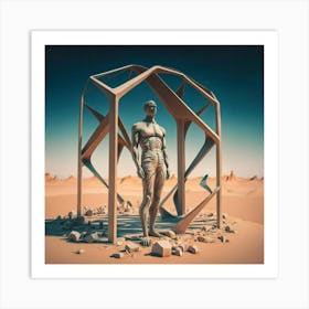 Man In The Desert 236 Art Print