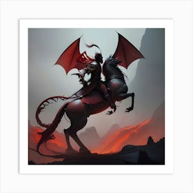 Dragon On Horseback Art Print