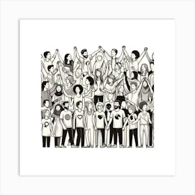 Crowd Of People Art Print