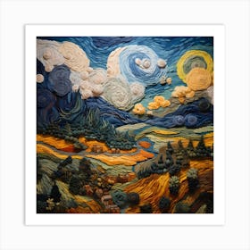 Skyward Textile Harmony Art Print