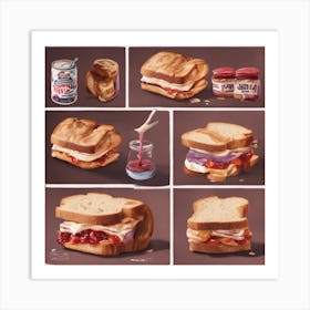 How To Make A Sandwich Candwich Pbj ( Bohemian Design ) Art Print