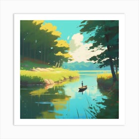 Landscape Painting 238 Art Print