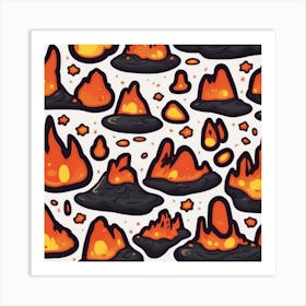 Lava Pattern Art Print