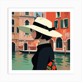 Italian girl in Venice 2 Art Print