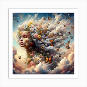 'Flight Of Butterflies' Art Print