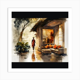 Thailand Watercolor  Art Print