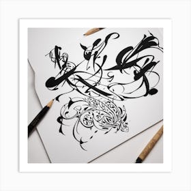 Calligraphy 2 Art Print