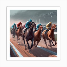 Horse Race 15 Art Print