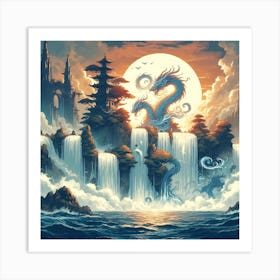 Mythical Waterfall 21 Art Print