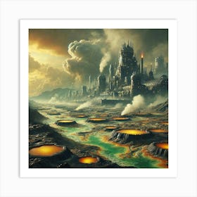 A Dramatic Landscape Of The Venusian Enclave Art Print