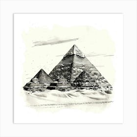 A Pyramids Of Giza Hand Drawn Sketch Illustratio 1719955285 1 Art Print