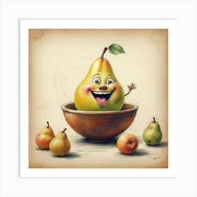 Pear In A Bowl 6 Art Print