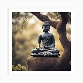 Buddha Statue 1 Art Print