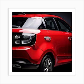 Red Kia Rio Art Print