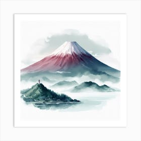 Japanese volcano Fuji 3 Art Print