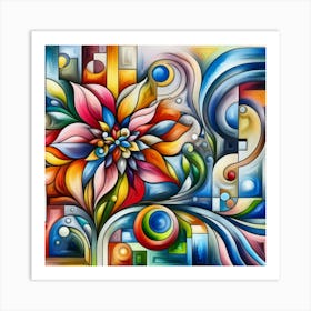 Abstract Flower 1 Art Print