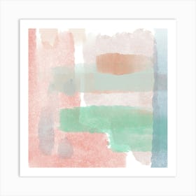 Green, Modern Abstract Art Art Print