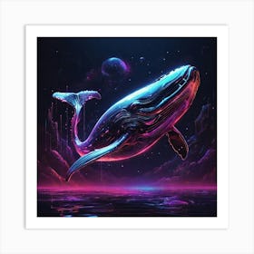 Whale In Space Art Print