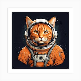 Astronaut Cat 10 Art Print