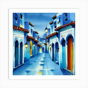 Blue Alley Art Print