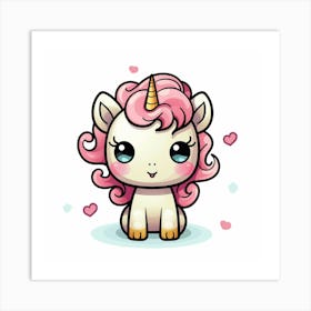 Cute Unicorn 355 Art Print