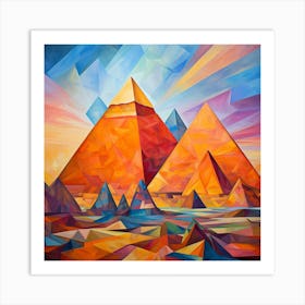 Pyramids Of Giza 11 Art Print