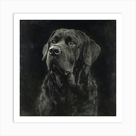 Black Labrador Art Art Print