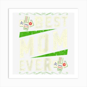 Womens Mah Jong Player Best Mom Mahjong Art Print