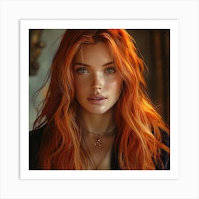 Red Haired Girl Art Print