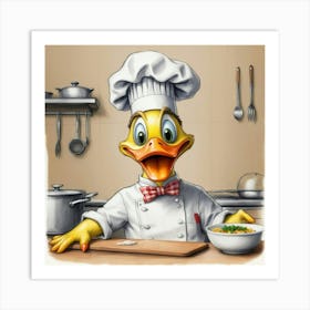 Chef Duck 15 Art Print