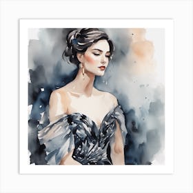 Watercolor Of A Woman 6 Art Print