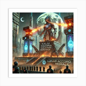 A Futuristic Science Fiction Depiction Of Moltenhe Heritage Art Print