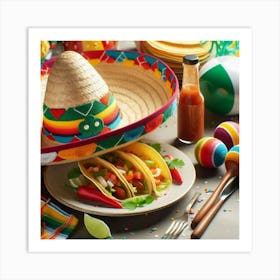 Mexican sombrero Art Print