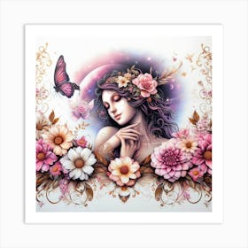 Dreaming Girl Art Print