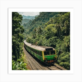 Train In The Jungle Art Print