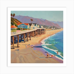 Malibu Series. Style of David Hockney 1 Art Print