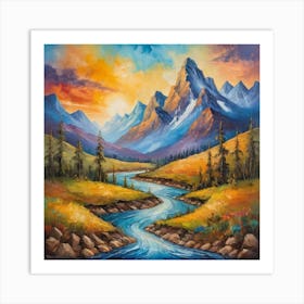  morning  mountain Art Print