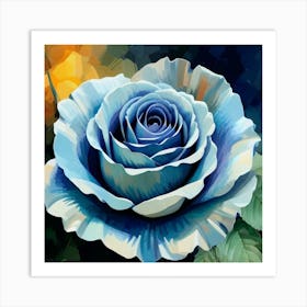 Blue Rose 3 Art Print