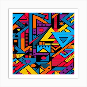 Abstract Geometric Pattern,Seamless abstract pattern design Art Print